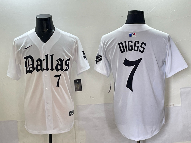 Men Dallas Cowboys 7 Diggs white Nike 2025 NFL Jersey 02